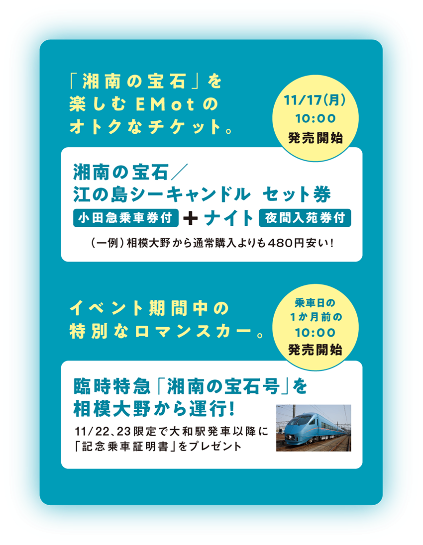 「湘南の宝石」と楽しむEmotのオトクなチケット