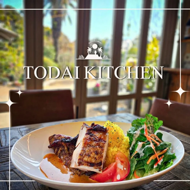 今日は、
苑内のレストラン
【TODAI KITCHEN 】より
自慢の一品「チキンオーバーライス」をご紹介します🍽️✨

​香ばしく焼き上げたジューシーなチキンに、
スパイシーなソースをたっぷりかけました🍗💥

ターメリックライス、新鮮な野菜、トマトを合わせた
食べ応えのある一皿です😋

​Todai Kitchenでは、
この他にも様々なメニューをご用意しております。

江ノ島の様々なお天気の景色を眺めながら、
美味しいお食事を楽しんでみてはいかがでしょうか🌊💕

​Todai Kitchenへのご来店心よりお待ちしております♡

🌴江の島アートフェスティバル開催中🌴

​📅 開催期間
2026年4月11日（土）〜6月7日（日）
※ 5月7日(木)・8日(金)は展示入替のためお休み

​📍 会場
江の島島内 / 江の島サムエル・コッキング苑 / UMIYAMA GALLERY / 周辺エリア

​🤝 主催
湘南藤沢活性化コンソーシアム

​#江の島アートフェスティバル 
#江の島 #サムエルコッキング苑 
#湘南イベント 
#ゴールデンウィーク