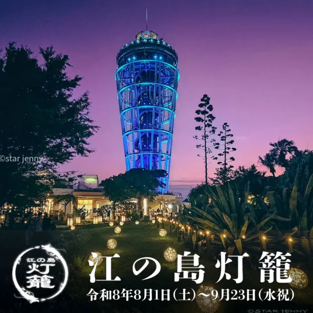 ​今週末8/1(土)スタート！🌙✨
【江の島灯籠2026】――月灯りに、夢を見る。

​江の島の夏を彩る特別な1か月半が
まもなく始まります

​1,000基もの温かな灯籠の光が島全体を優しく照らし　
いつもの江の島がどこか懐かしく
幻想的な世界へと表情を変えます🏮

夕涼みにぜひお待ちしています🎐

🔥江の島灯籠2025🔥
■期間：8/1(土)～9/23(水祝)
※雨天・荒天中止　

■点灯時間
◎18：00～20：30
※土日祝日および
8月10日（月）～8月14日（金）18：00～21：00

#江の島
#江の島灯籠2026
#江の島灯籠
#夏祭り
